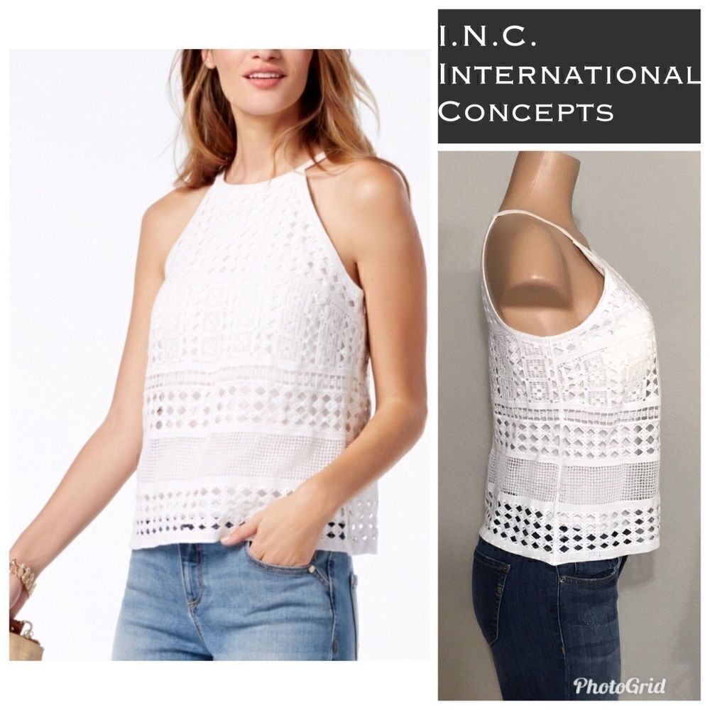 INC Crochet halter top. NWOT